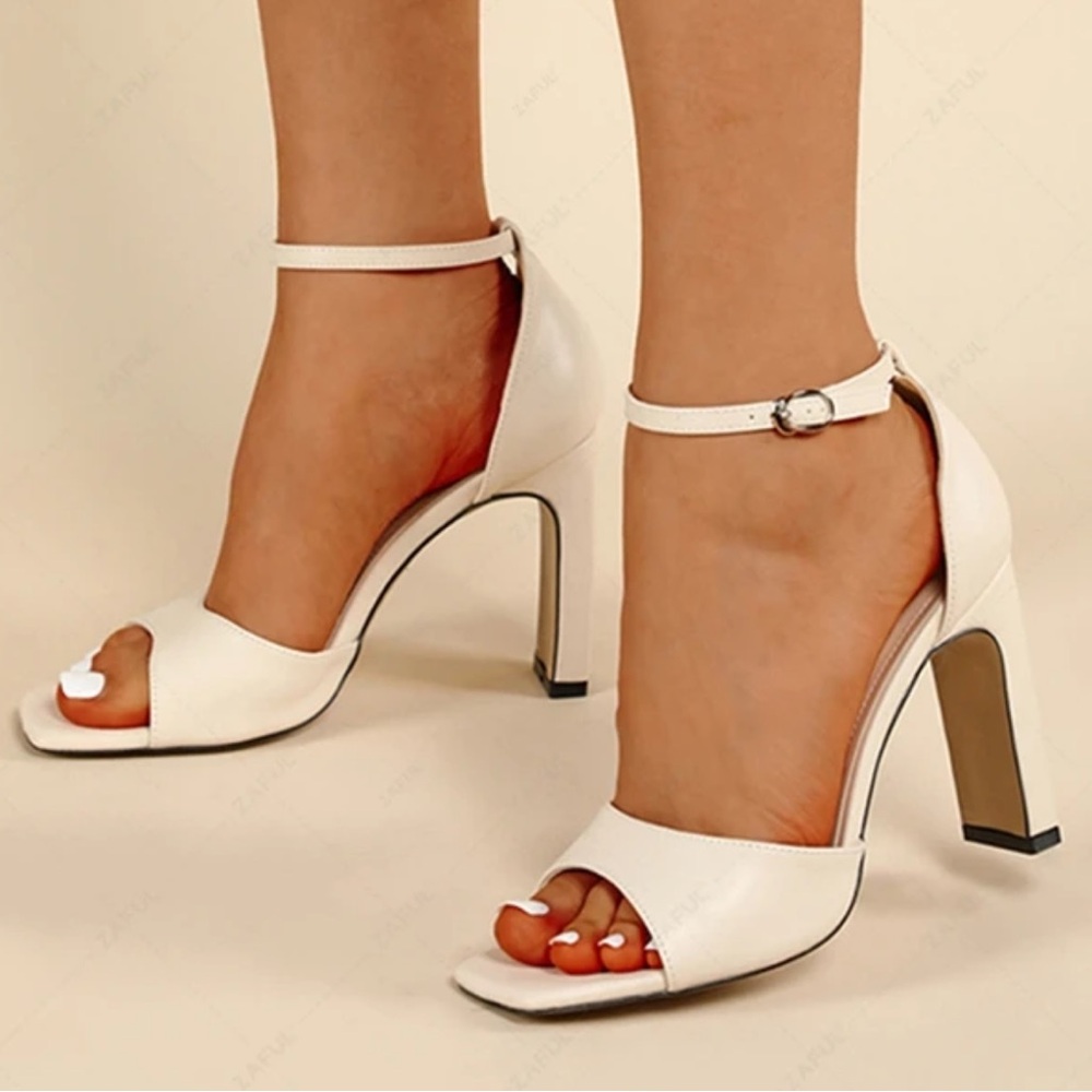 Ankle Strap Chunky Heel Sandals